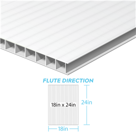 Corrugated Plastic 18inx24inx4mm White