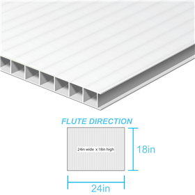 Corrugated Plastic 24inx18inx4mm White