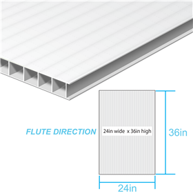 Corrugated Plastic 24inx36inx4mm White