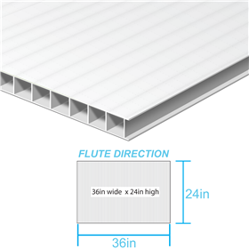 Corrugated Plastic 36inx24inx4mm White